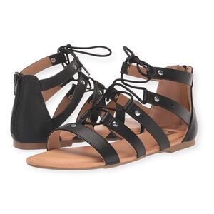 DOLCE VITA Girl’s Curse Gladiator Sandals in Black Size 1 NEW